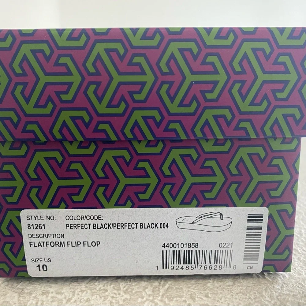 Tory Burch Black Flatform Flip Flop NWT